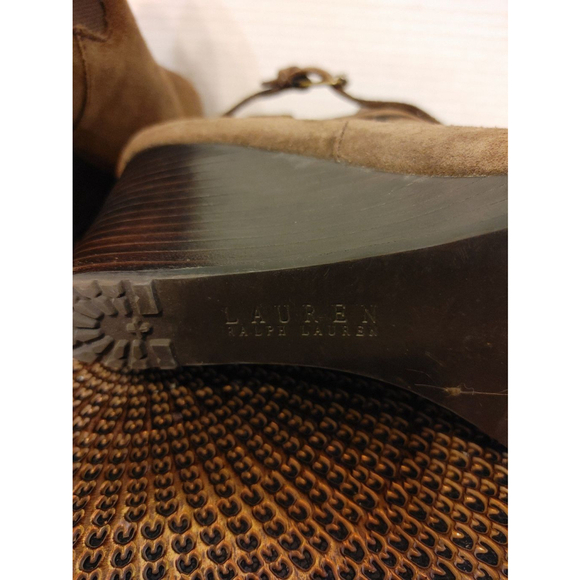 Ralph Lauren Yaskine Suede Booties Size 10B - Picture 5 of 5
